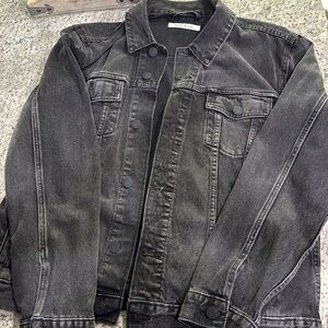 Men's off-black denim jacket